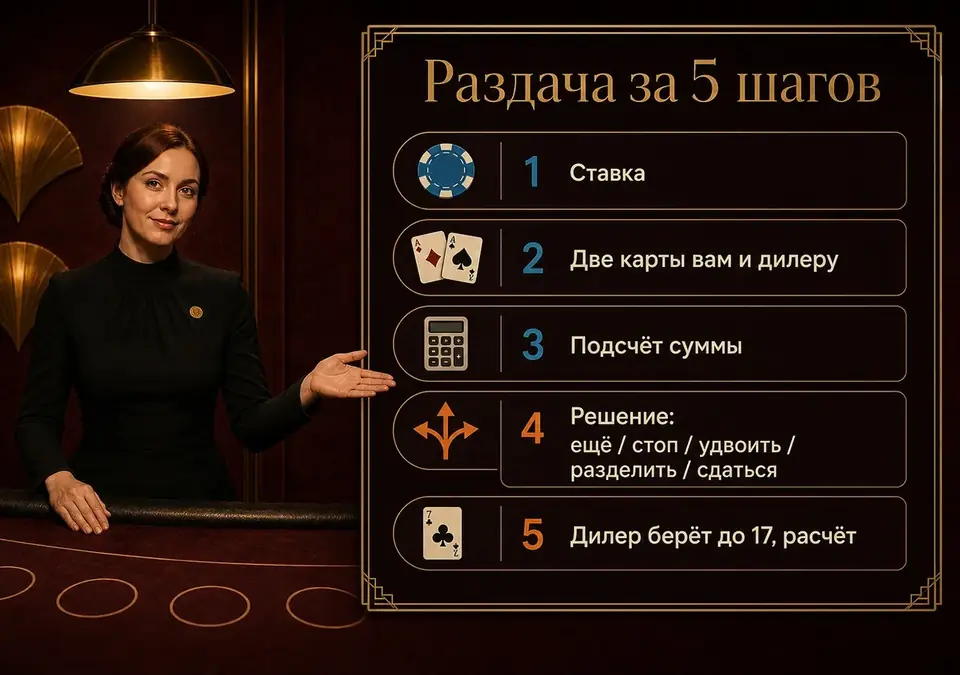 Инфографика: Раздача за 5 шагов