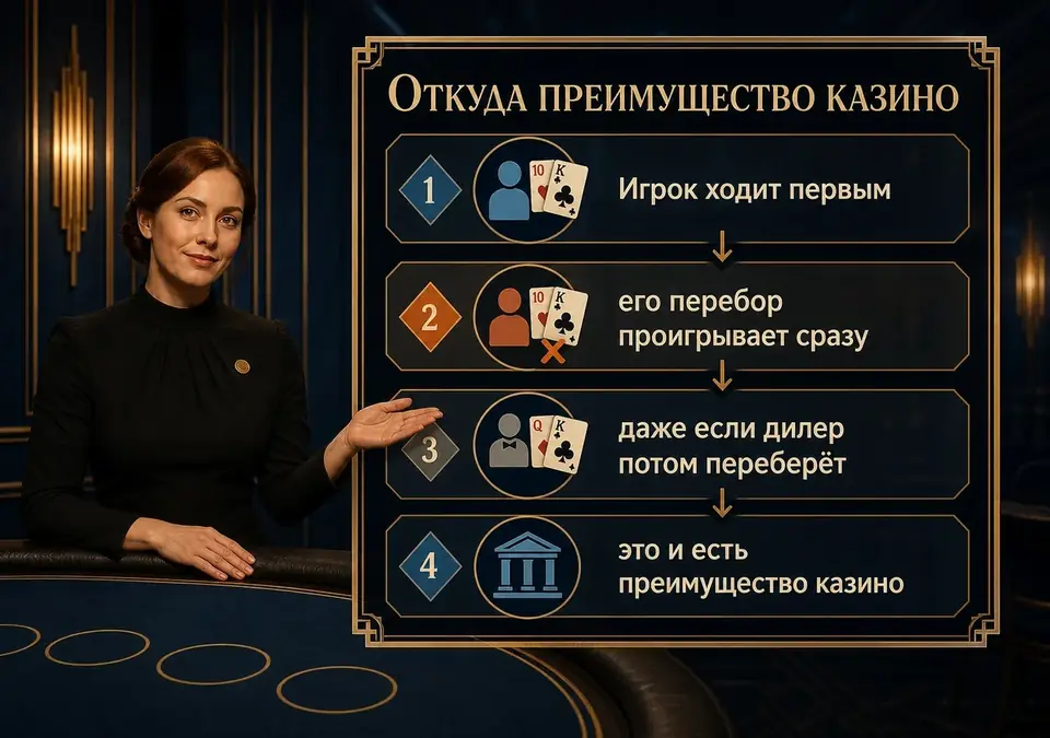 Инфографика: Откуда преимущество казино