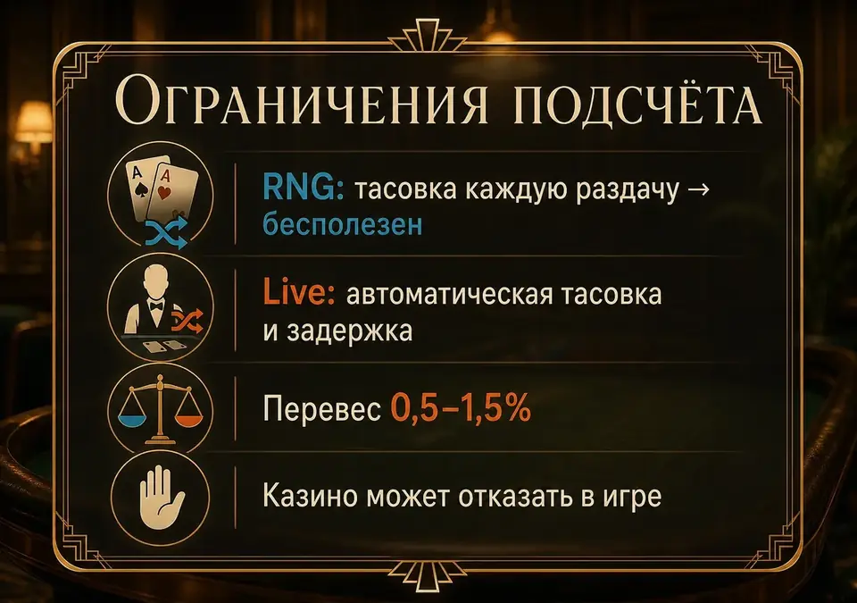 Инфографика: Ограничения подсчёта